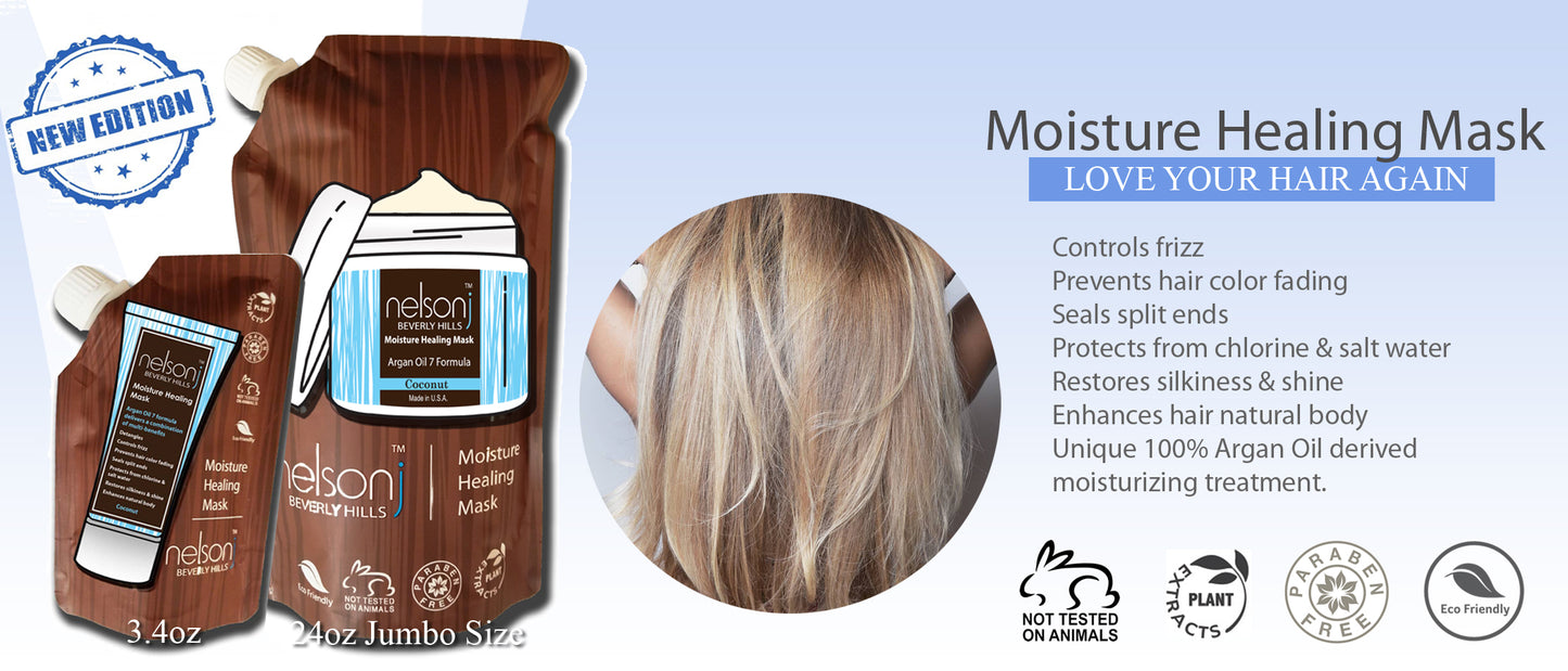 Moisture Healing Mask (Argan Oil Formula) - 3.4oz - BEST FOR GYM, TRAVEL, and OUTDOOR USE